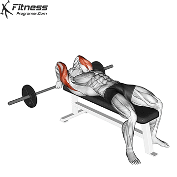 Barbell Lying Behind-the-Head Triceps Extension